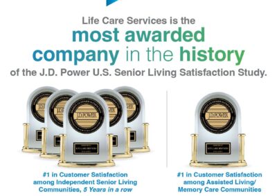 Sandhill Cove’s Management Company becomes J.D. Power’s most awarded brand in the history of its Senior Living Satisfaction Study