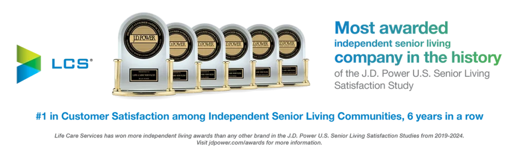 Graphic of the Excellence in Senior Living award for independent living 
