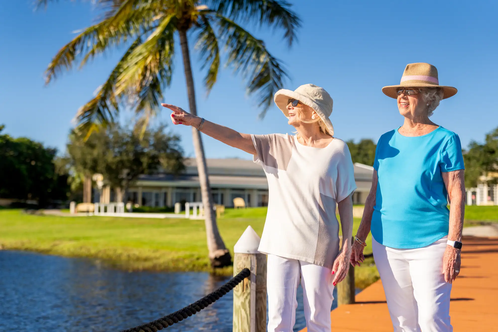 Seniors enjoying the great outdoors at Sandhill Cove. 