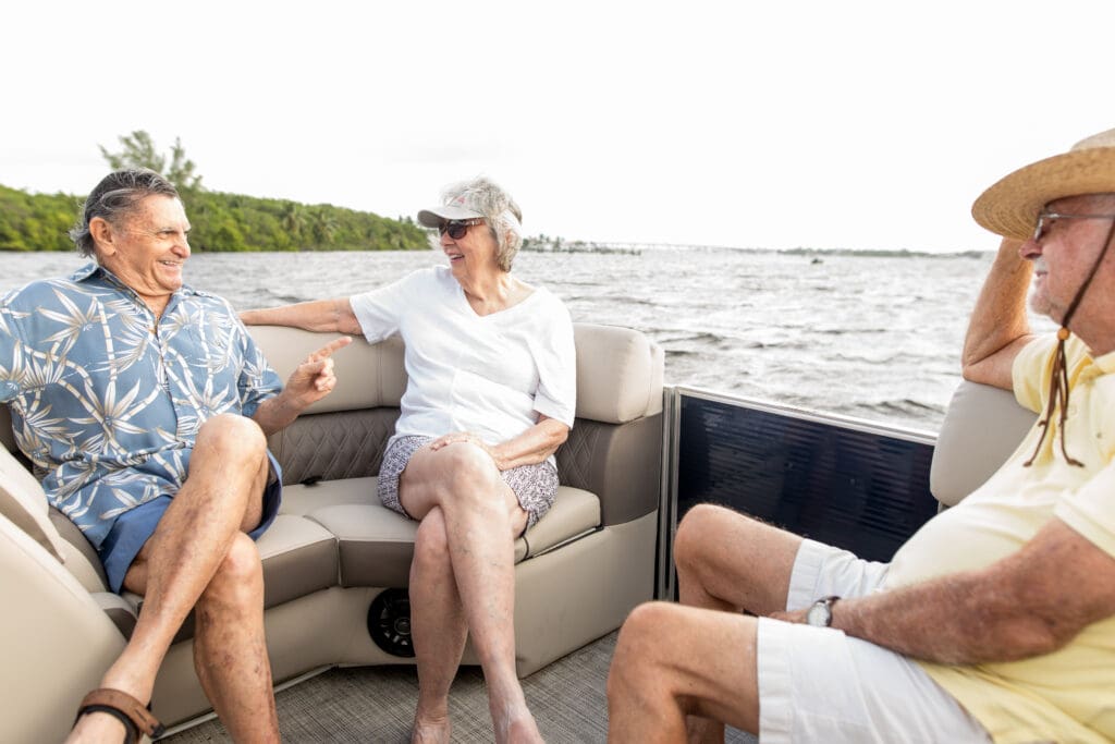 Sandhill Cove seniors on boat
